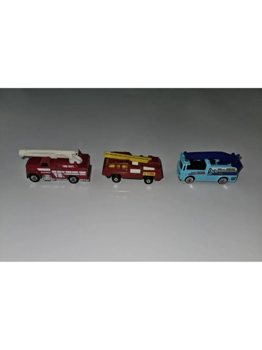 6 Emergency Rescue Vehicle Mixed Lot Fire Truck Police Car Matchbox Blaze Buster